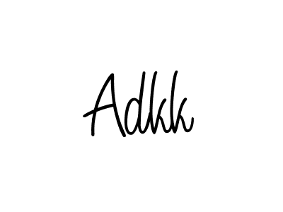 How to make Adkk name signature. Use Angelique-Rose-font-FFP style for creating short signs online. This is the latest handwritten sign. Adkk signature style 5 images and pictures png