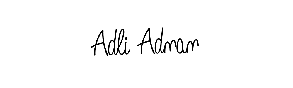 How to make Adli Adnan name signature. Use Angelique-Rose-font-FFP style for creating short signs online. This is the latest handwritten sign. Adli Adnan signature style 5 images and pictures png