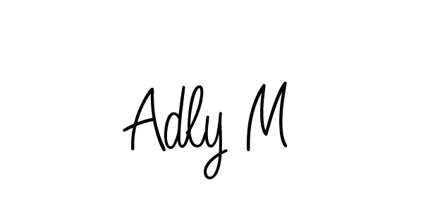 How to make Adly M signature? Angelique-Rose-font-FFP is a professional autograph style. Create handwritten signature for Adly M name. Adly M signature style 5 images and pictures png