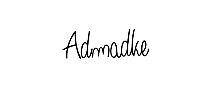 Make a beautiful signature design for name Admadke. With this signature (Angelique-Rose-font-FFP) style, you can create a handwritten signature for free. Admadke signature style 5 images and pictures png