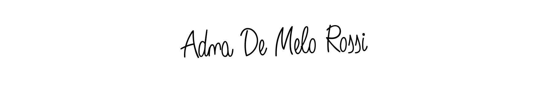 You should practise on your own different ways (Angelique-Rose-font-FFP) to write your name (Adna De Melo Rossi) in signature. don't let someone else do it for you. Adna De Melo Rossi signature style 5 images and pictures png