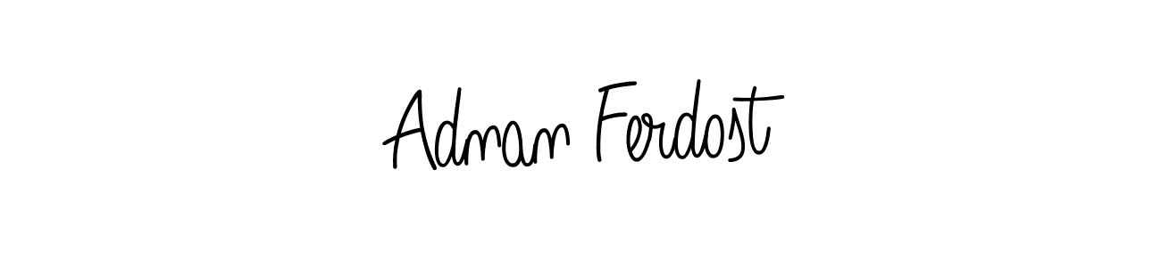 You should practise on your own different ways (Angelique-Rose-font-FFP) to write your name (Adnan Ferdost) in signature. don't let someone else do it for you. Adnan Ferdost signature style 5 images and pictures png