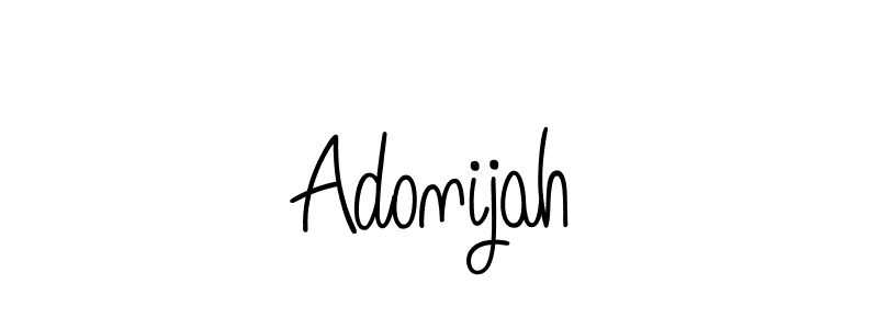 Make a beautiful signature design for name Adonijah. With this signature (Angelique-Rose-font-FFP) style, you can create a handwritten signature for free. Adonijah signature style 5 images and pictures png