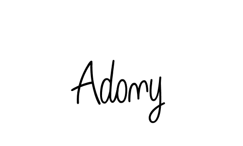 Make a beautiful signature design for name Adony. With this signature (Angelique-Rose-font-FFP) style, you can create a handwritten signature for free. Adony signature style 5 images and pictures png