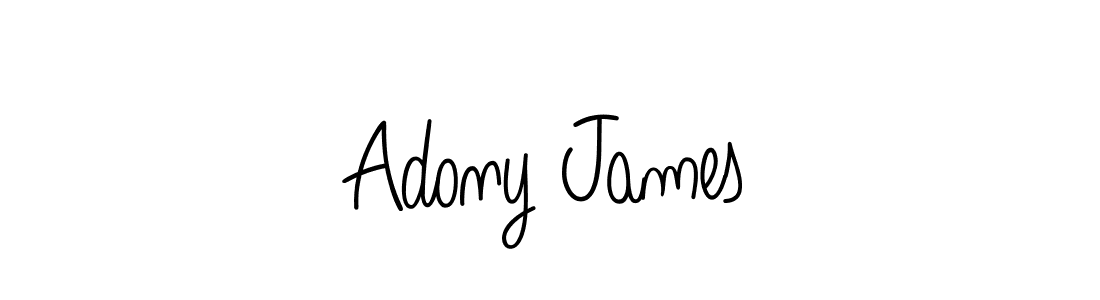 Make a beautiful signature design for name Adony James. With this signature (Angelique-Rose-font-FFP) style, you can create a handwritten signature for free. Adony James signature style 5 images and pictures png