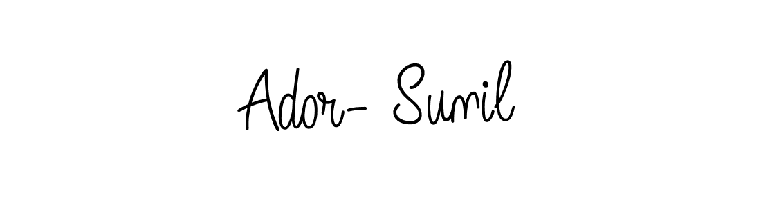 Ador- Sunil stylish signature style. Best Handwritten Sign (Angelique-Rose-font-FFP) for my name. Handwritten Signature Collection Ideas for my name Ador- Sunil. Ador- Sunil signature style 5 images and pictures png