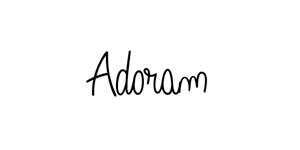 Make a beautiful signature design for name Adoram. With this signature (Angelique-Rose-font-FFP) style, you can create a handwritten signature for free. Adoram signature style 5 images and pictures png