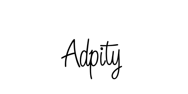 How to make Adpity name signature. Use Angelique-Rose-font-FFP style for creating short signs online. This is the latest handwritten sign. Adpity signature style 5 images and pictures png