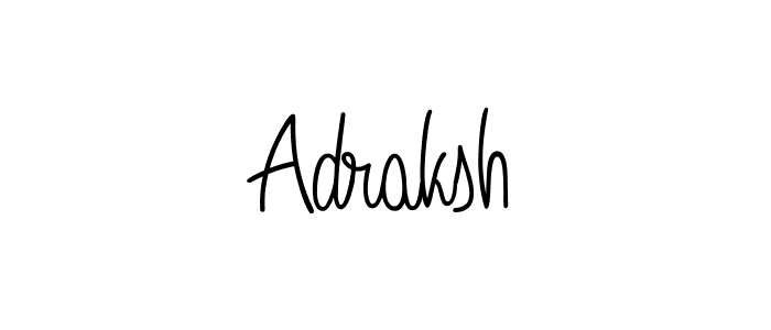 Use a signature maker to create a handwritten signature online. With this signature software, you can design (Angelique-Rose-font-FFP) your own signature for name Adraksh. Adraksh signature style 5 images and pictures png