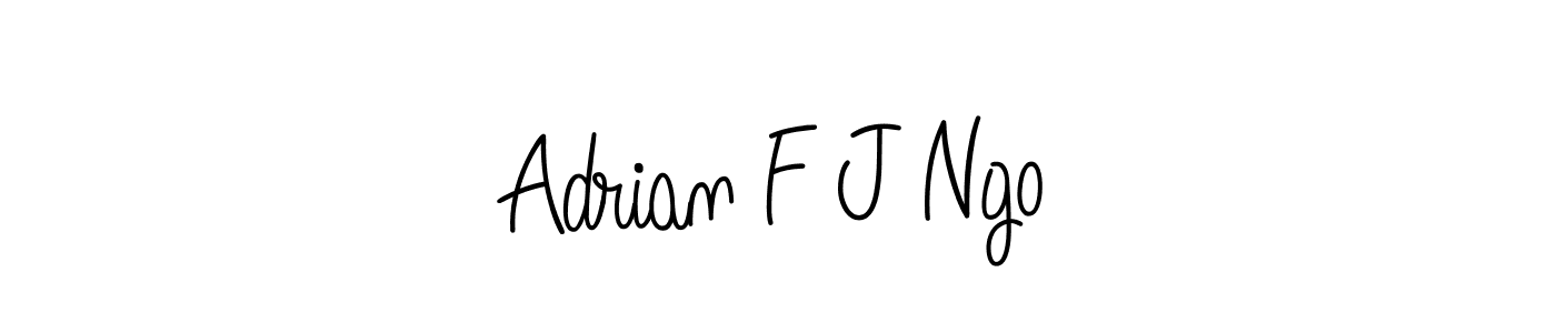 Make a beautiful signature design for name Adrian F J Ngo. With this signature (Angelique-Rose-font-FFP) style, you can create a handwritten signature for free. Adrian F J Ngo signature style 5 images and pictures png