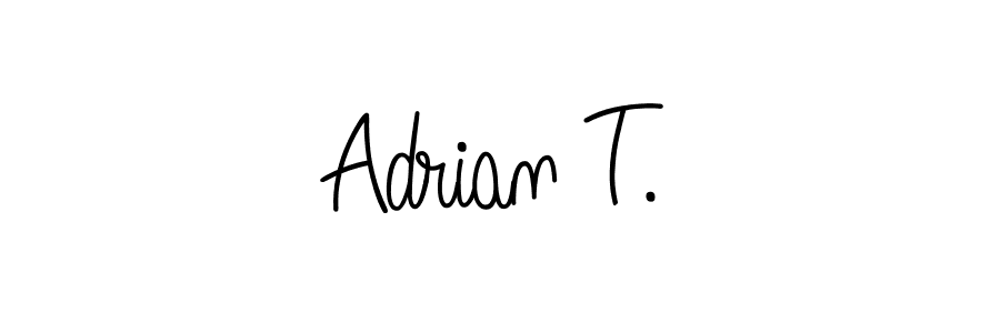 Design your own signature with our free online signature maker. With this signature software, you can create a handwritten (Angelique-Rose-font-FFP) signature for name Adrian T.. Adrian T. signature style 5 images and pictures png