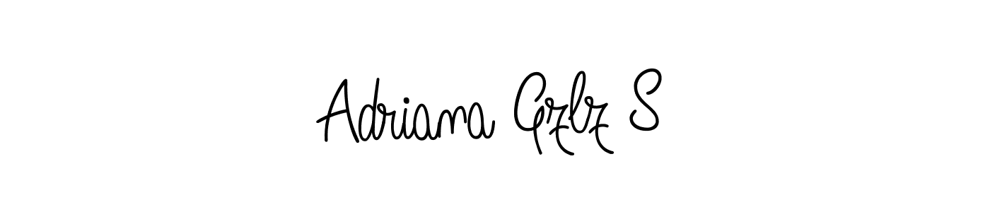 How to Draw Adriana Gzlz S signature style? Angelique-Rose-font-FFP is a latest design signature styles for name Adriana Gzlz S. Adriana Gzlz S signature style 5 images and pictures png