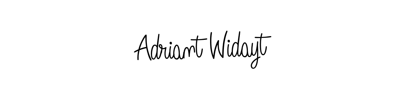 The best way (Angelique-Rose-font-FFP) to make a short signature is to pick only two or three words in your name. The name Adriant Widayt include a total of six letters. For converting this name. Adriant Widayt signature style 5 images and pictures png