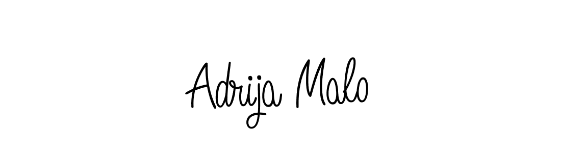 How to make Adrija Malo name signature. Use Angelique-Rose-font-FFP style for creating short signs online. This is the latest handwritten sign. Adrija Malo signature style 5 images and pictures png