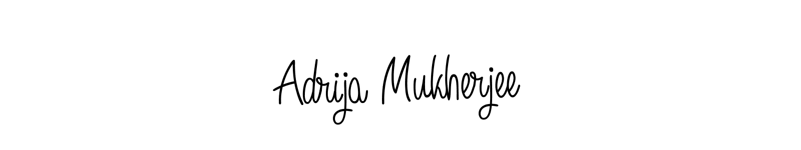 You should practise on your own different ways (Angelique-Rose-font-FFP) to write your name (Adrija Mukherjee) in signature. don't let someone else do it for you. Adrija Mukherjee signature style 5 images and pictures png