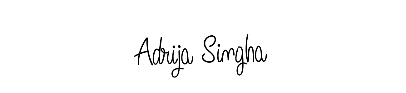 Use a signature maker to create a handwritten signature online. With this signature software, you can design (Angelique-Rose-font-FFP) your own signature for name Adrija Singha. Adrija Singha signature style 5 images and pictures png