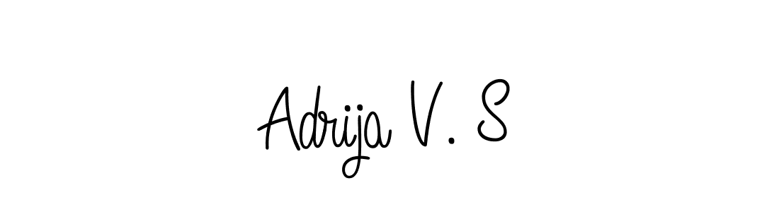 How to make Adrija V. S name signature. Use Angelique-Rose-font-FFP style for creating short signs online. This is the latest handwritten sign. Adrija V. S signature style 5 images and pictures png