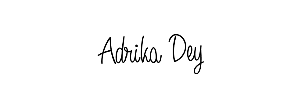 Use a signature maker to create a handwritten signature online. With this signature software, you can design (Angelique-Rose-font-FFP) your own signature for name Adrika Dey. Adrika Dey signature style 5 images and pictures png