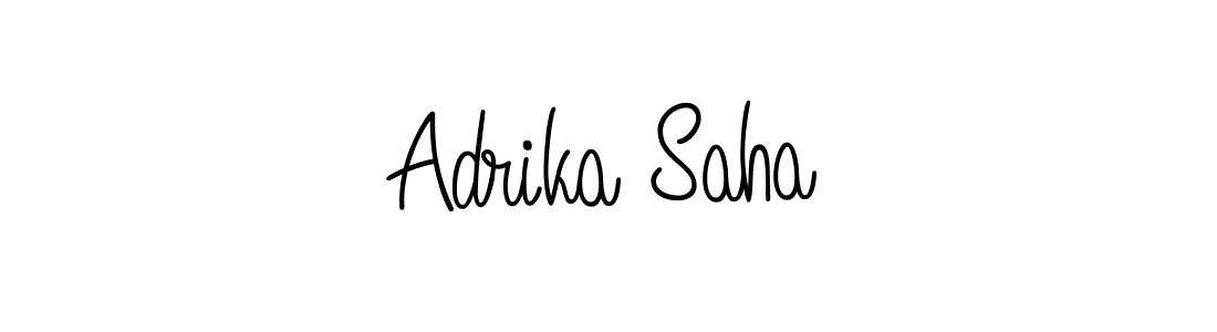 You should practise on your own different ways (Angelique-Rose-font-FFP) to write your name (Adrika Saha) in signature. don't let someone else do it for you. Adrika Saha signature style 5 images and pictures png