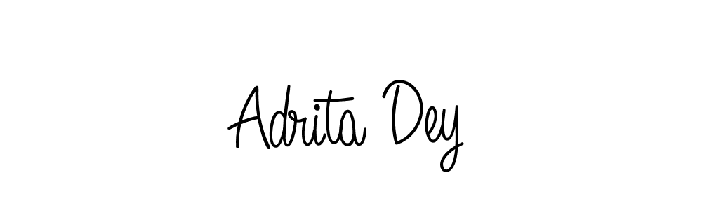 Use a signature maker to create a handwritten signature online. With this signature software, you can design (Angelique-Rose-font-FFP) your own signature for name Adrita Dey. Adrita Dey signature style 5 images and pictures png