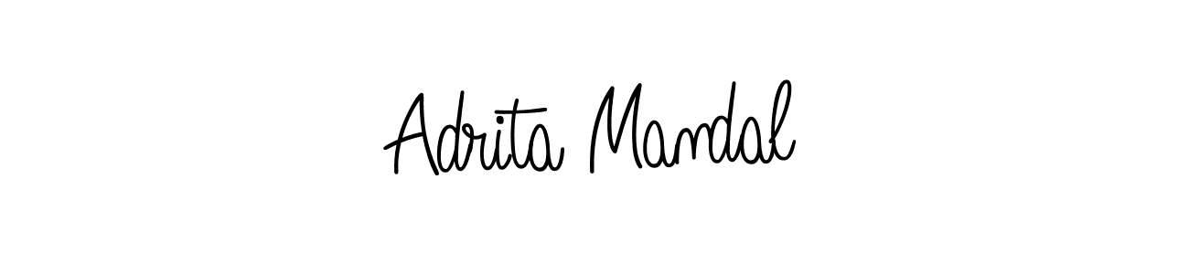 Make a beautiful signature design for name Adrita Mandal. With this signature (Angelique-Rose-font-FFP) style, you can create a handwritten signature for free. Adrita Mandal signature style 5 images and pictures png