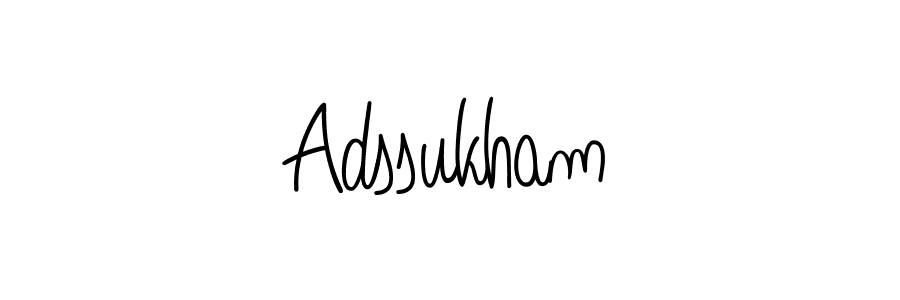 if you are searching for the best signature style for your name Adssukham. so please give up your signature search. here we have designed multiple signature styles  using Angelique-Rose-font-FFP. Adssukham signature style 5 images and pictures png