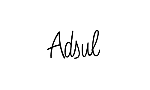 Adsul stylish signature style. Best Handwritten Sign (Angelique-Rose-font-FFP) for my name. Handwritten Signature Collection Ideas for my name Adsul. Adsul signature style 5 images and pictures png