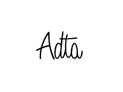 How to make Adta name signature. Use Angelique-Rose-font-FFP style for creating short signs online. This is the latest handwritten sign. Adta signature style 5 images and pictures png