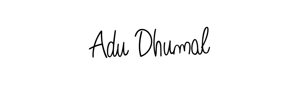 You should practise on your own different ways (Angelique-Rose-font-FFP) to write your name (Adu Dhumal) in signature. don't let someone else do it for you. Adu Dhumal signature style 5 images and pictures png