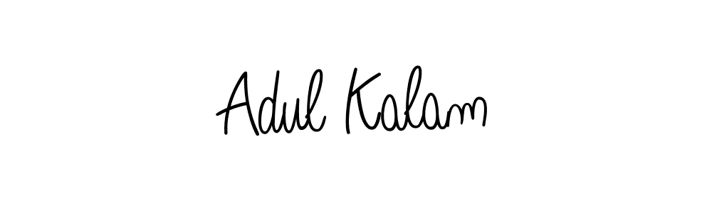 The best way (Angelique-Rose-font-FFP) to make a short signature is to pick only two or three words in your name. The name Adul Kalam include a total of six letters. For converting this name. Adul Kalam signature style 5 images and pictures png