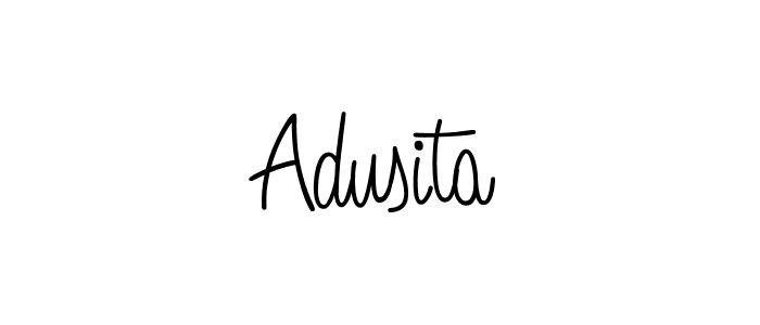 Make a beautiful signature design for name Adusita. With this signature (Angelique-Rose-font-FFP) style, you can create a handwritten signature for free. Adusita signature style 5 images and pictures png