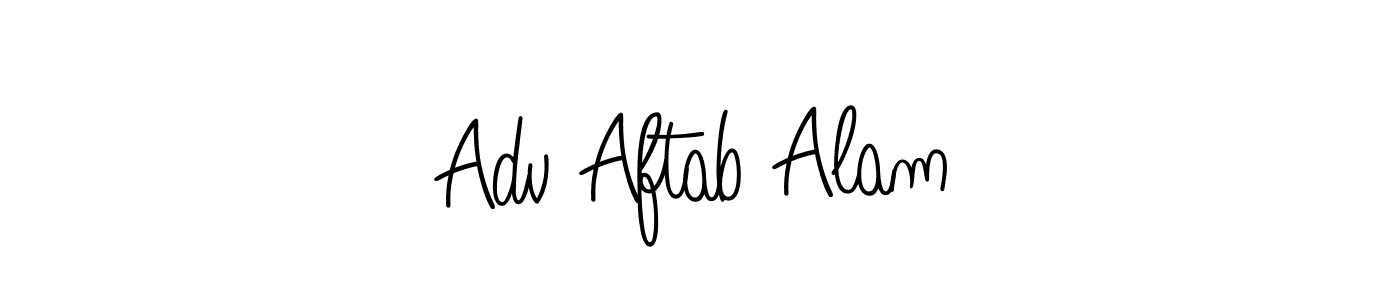Use a signature maker to create a handwritten signature online. With this signature software, you can design (Angelique-Rose-font-FFP) your own signature for name Adv Aftab Alam. Adv Aftab Alam signature style 5 images and pictures png