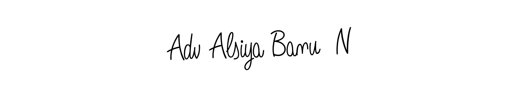 How to make Adv Alsiya Banu  N signature? Angelique-Rose-font-FFP is a professional autograph style. Create handwritten signature for Adv Alsiya Banu  N name. Adv Alsiya Banu  N signature style 5 images and pictures png
