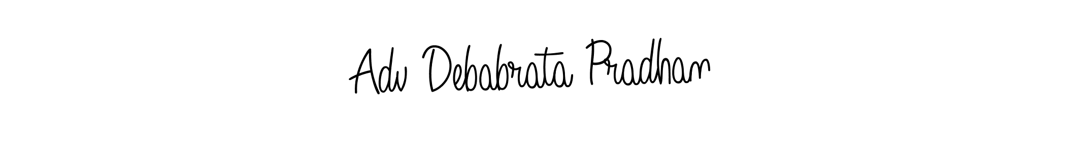 Use a signature maker to create a handwritten signature online. With this signature software, you can design (Angelique-Rose-font-FFP) your own signature for name Adv Debabrata Pradhan. Adv Debabrata Pradhan signature style 5 images and pictures png