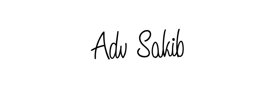 The best way (Angelique-Rose-font-FFP) to make a short signature is to pick only two or three words in your name. The name Adv Sakib include a total of six letters. For converting this name. Adv Sakib signature style 5 images and pictures png