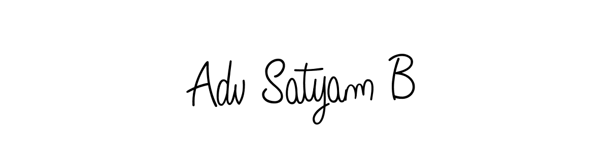 How to make Adv Satyam B name signature. Use Angelique-Rose-font-FFP style for creating short signs online. This is the latest handwritten sign. Adv Satyam B signature style 5 images and pictures png
