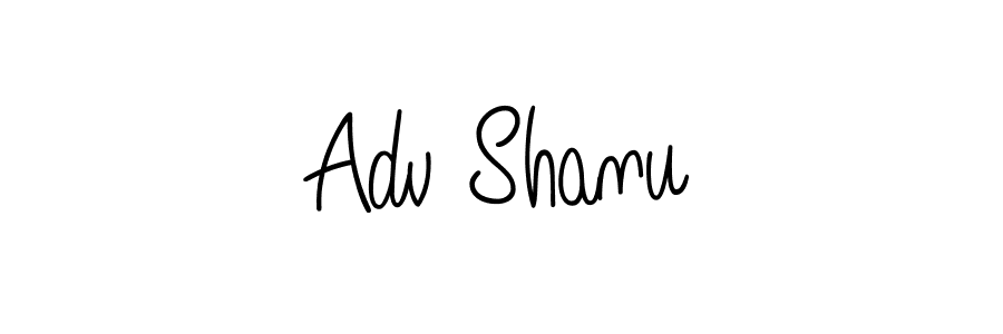 You should practise on your own different ways (Angelique-Rose-font-FFP) to write your name (Adv Shanu) in signature. don't let someone else do it for you. Adv Shanu signature style 5 images and pictures png