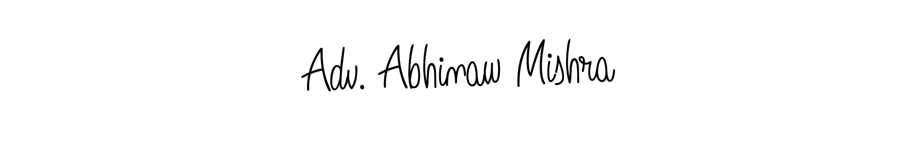 How to make Adv. Abhinaw Mishra name signature. Use Angelique-Rose-font-FFP style for creating short signs online. This is the latest handwritten sign. Adv. Abhinaw Mishra signature style 5 images and pictures png