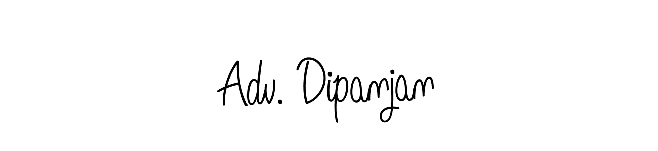 You should practise on your own different ways (Angelique-Rose-font-FFP) to write your name (Adv. Dipanjan) in signature. don't let someone else do it for you. Adv. Dipanjan signature style 5 images and pictures png