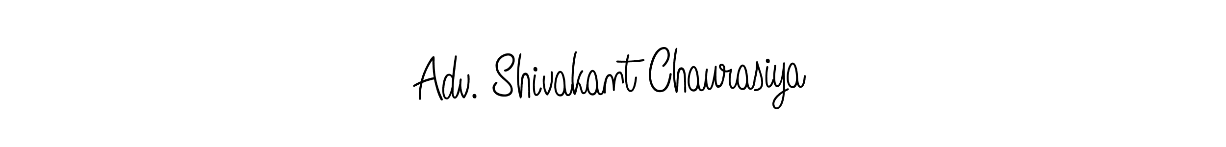 Make a beautiful signature design for name Adv. Shivakant Chaurasiya. With this signature (Angelique-Rose-font-FFP) style, you can create a handwritten signature for free. Adv. Shivakant Chaurasiya signature style 5 images and pictures png