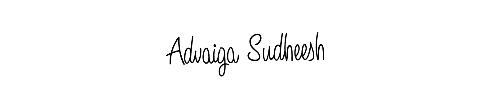 Make a beautiful signature design for name Advaiga Sudheesh. With this signature (Angelique-Rose-font-FFP) style, you can create a handwritten signature for free. Advaiga Sudheesh signature style 5 images and pictures png