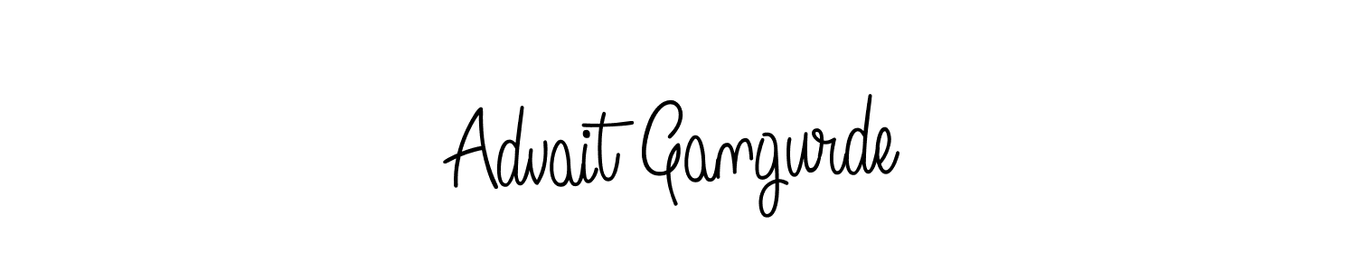 This is the best signature style for the Advait Gangurde name. Also you like these signature font (Angelique-Rose-font-FFP). Mix name signature. Advait Gangurde signature style 5 images and pictures png