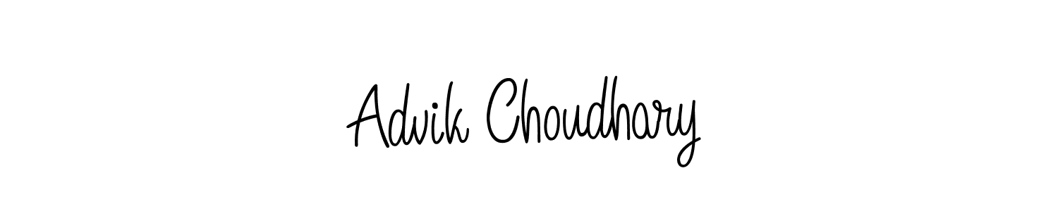 How to make Advik Choudhary name signature. Use Angelique-Rose-font-FFP style for creating short signs online. This is the latest handwritten sign. Advik Choudhary signature style 5 images and pictures png