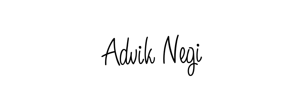 Use a signature maker to create a handwritten signature online. With this signature software, you can design (Angelique-Rose-font-FFP) your own signature for name Advik Negi. Advik Negi signature style 5 images and pictures png