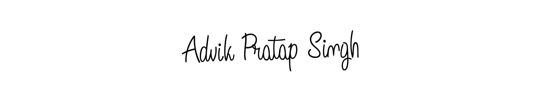 How to make Advik Pratap Singh name signature. Use Angelique-Rose-font-FFP style for creating short signs online. This is the latest handwritten sign. Advik Pratap Singh signature style 5 images and pictures png