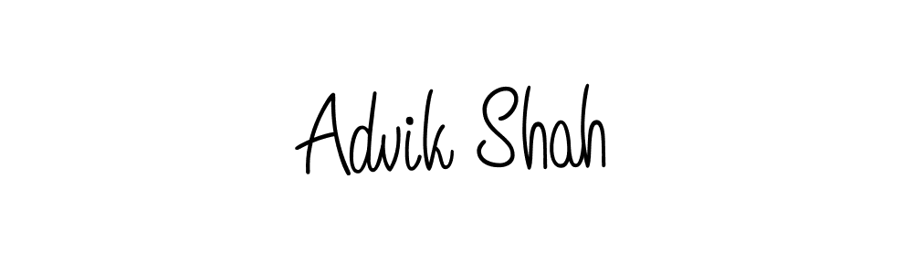 Use a signature maker to create a handwritten signature online. With this signature software, you can design (Angelique-Rose-font-FFP) your own signature for name Advik Shah. Advik Shah signature style 5 images and pictures png