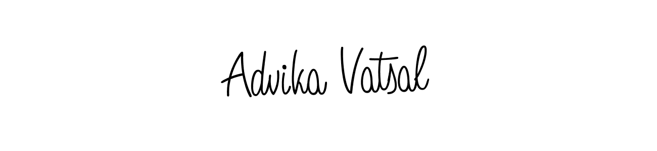 Create a beautiful signature design for name Advika Vatsal. With this signature (Angelique-Rose-font-FFP) fonts, you can make a handwritten signature for free. Advika Vatsal signature style 5 images and pictures png