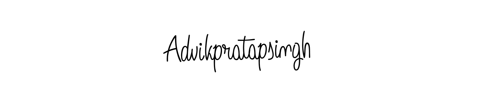 Use a signature maker to create a handwritten signature online. With this signature software, you can design (Angelique-Rose-font-FFP) your own signature for name Advikpratapsingh. Advikpratapsingh signature style 5 images and pictures png