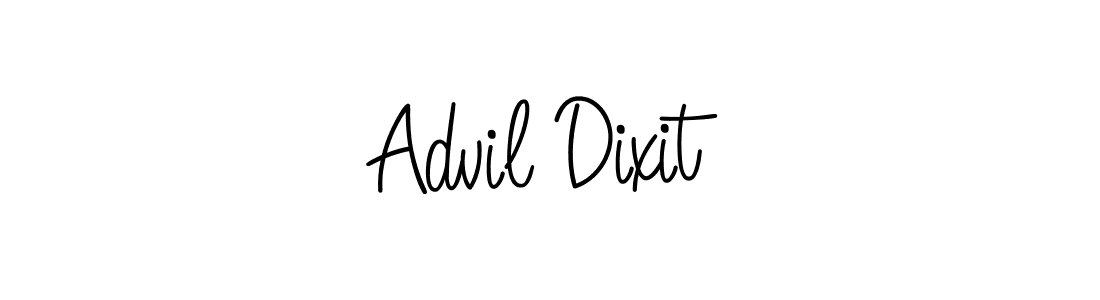 Use a signature maker to create a handwritten signature online. With this signature software, you can design (Angelique-Rose-font-FFP) your own signature for name Advil Dixit. Advil Dixit signature style 5 images and pictures png