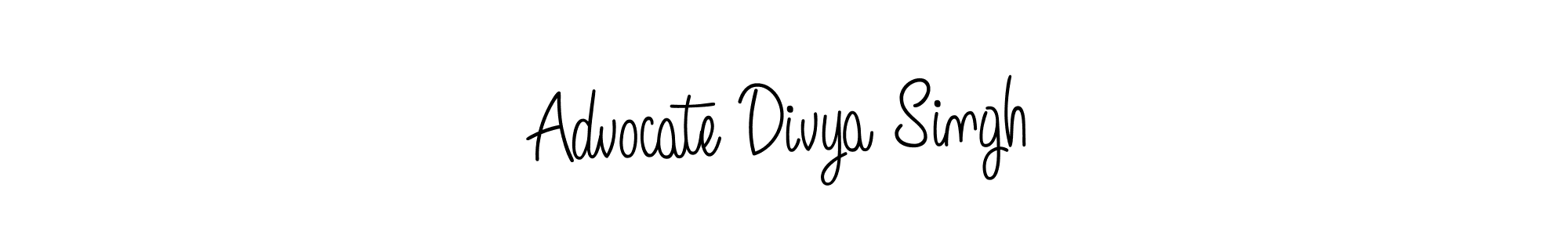 The best way (Angelique-Rose-font-FFP) to make a short signature is to pick only two or three words in your name. The name Advocate Divya Singh include a total of six letters. For converting this name. Advocate Divya Singh signature style 5 images and pictures png